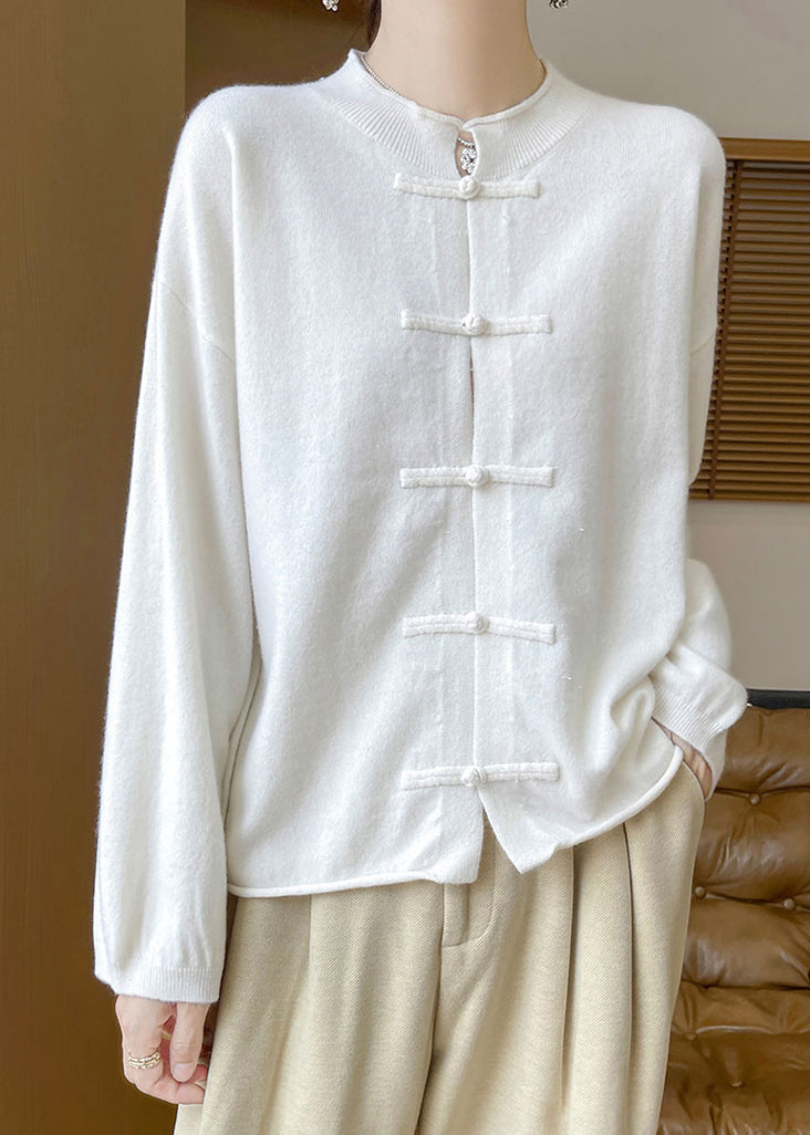 Purple Cozy Woolen Knit Coat O Neck Long Sleeve Ab1040