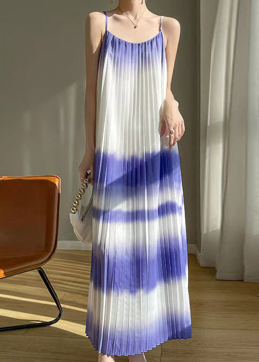 Purple Gradient Color Cotton Maxi Dress Cold Shoulder Summer Ab1015