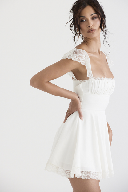 Lace A-line Mini Dress
