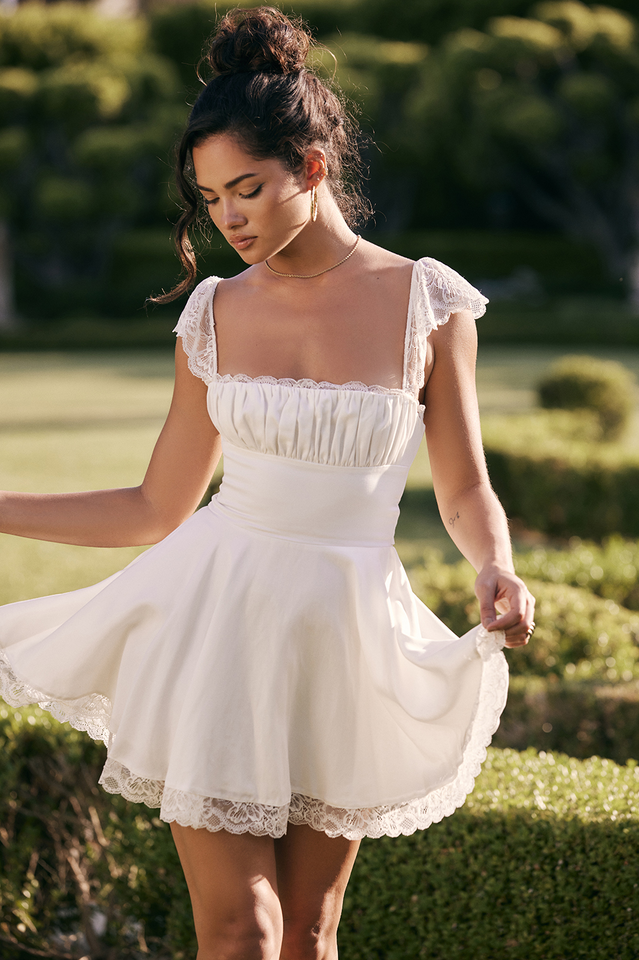 Lace A-line Mini Dress