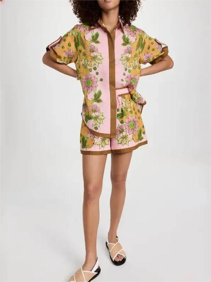 Retro Loose Shorts Set