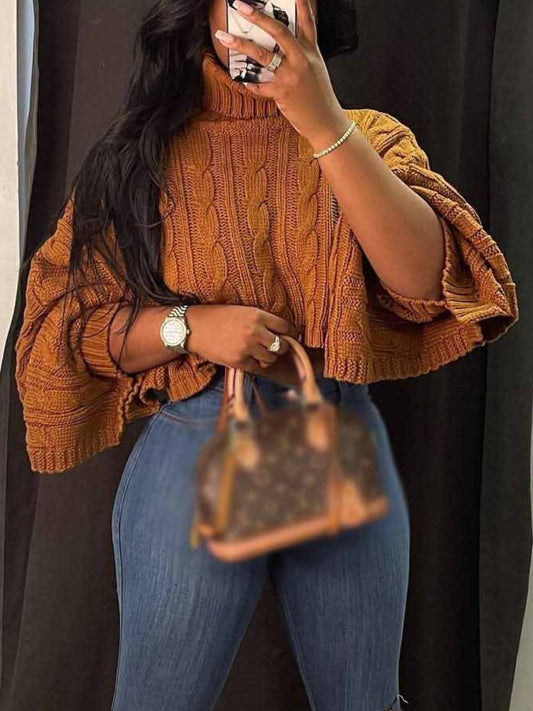 Turtleneck Loose Sweater At900
