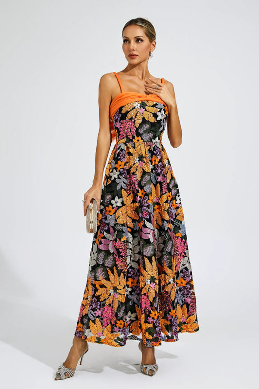 Quentin Sequins Slip Maxi Dress