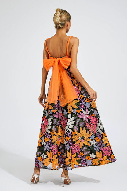 Quentin Sequins Slip Maxi Dress