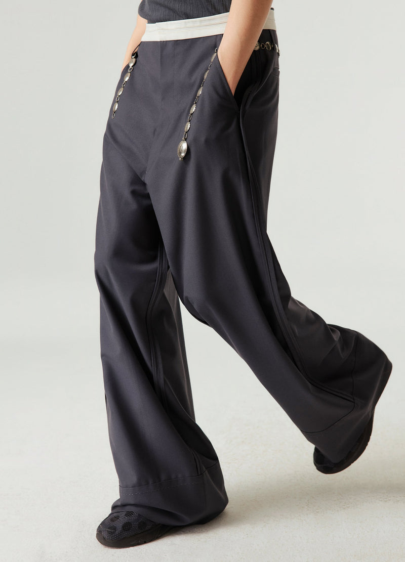 Reverse Seam Wide Leg Pants