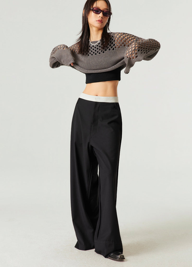 Reverse Seam Wide Leg Pants