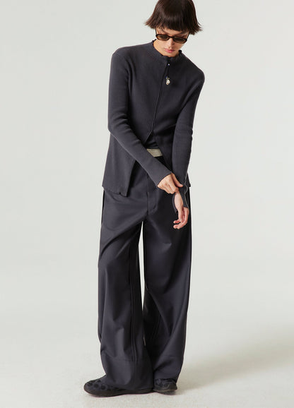 Reverse Seam Wide Leg Pants