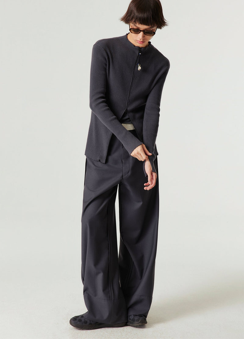 Reverse Seam Wide Leg Pants