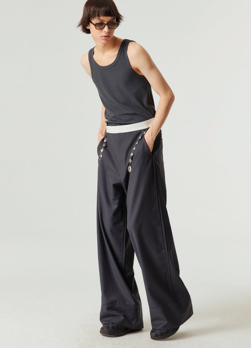 Reverse Seam Wide Leg Pants