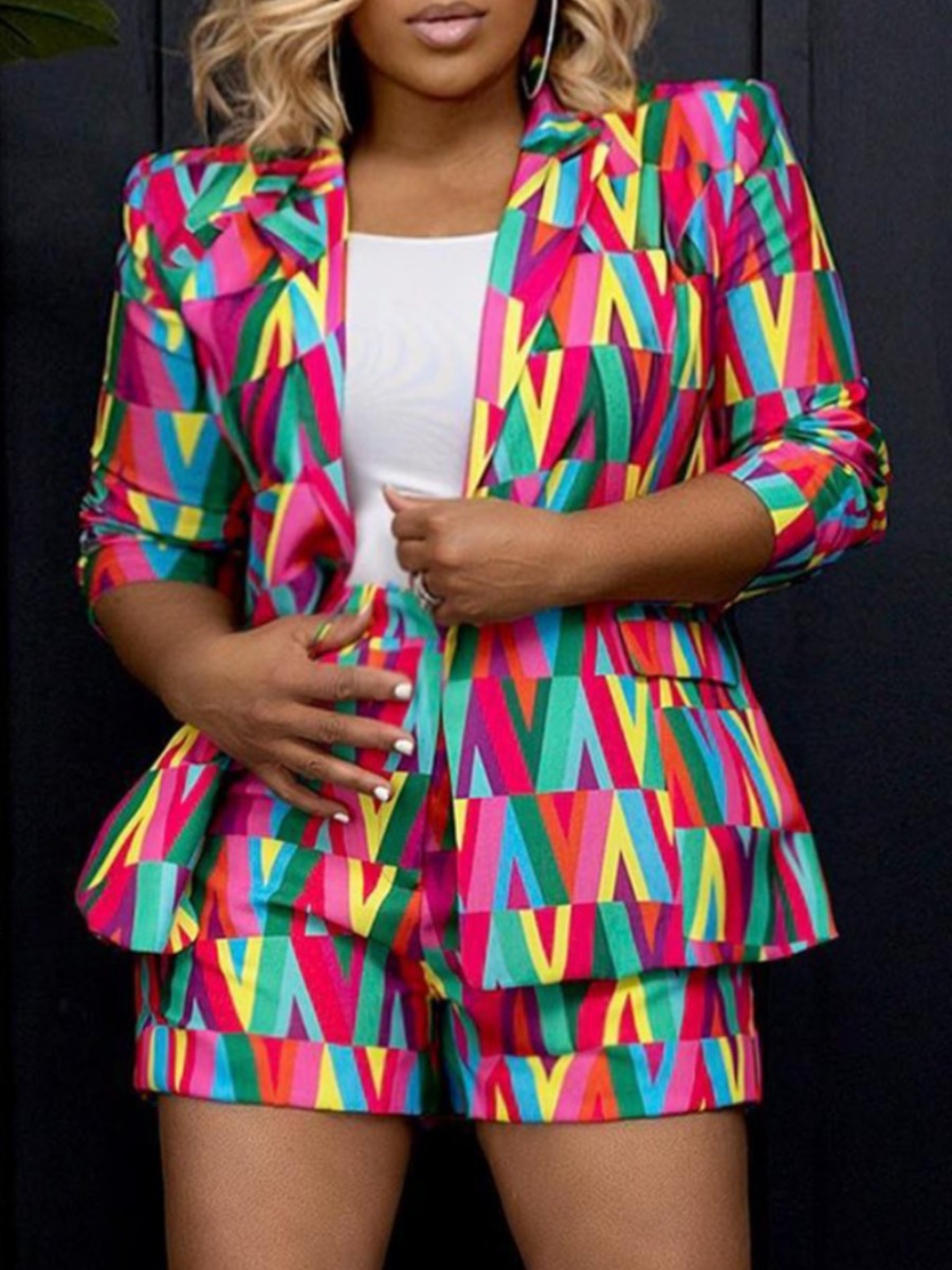 Gradient Blazer Shorts Set Ar50110