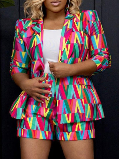 Gradient Blazer Shorts Set Ar50110