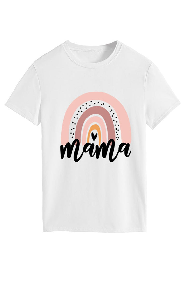 Rainbow Letter Print T-shirt