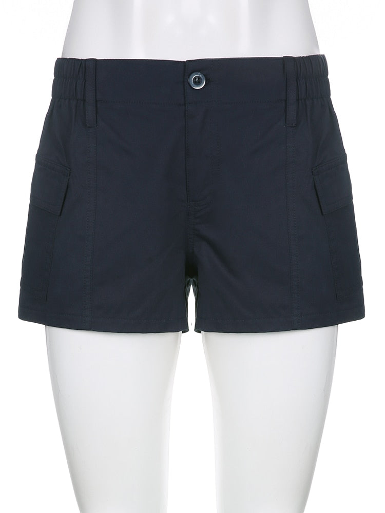 Low Waisted Shorts Harajuku Retro Basic Sporty Bottom Biker