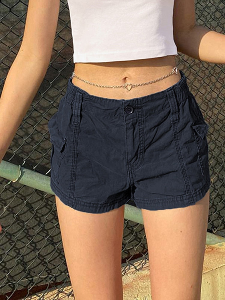 Low Waisted Shorts Harajuku Retro Basic Sporty Bottom Biker