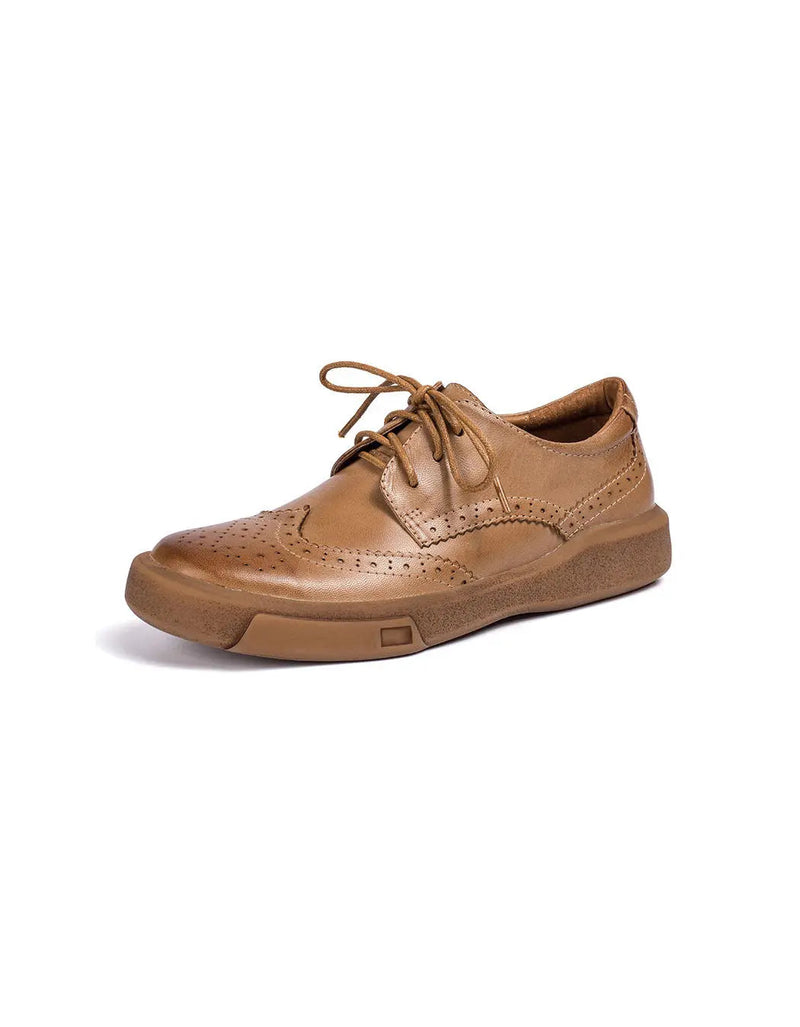 Leather Brogue Style Oxford Shoes