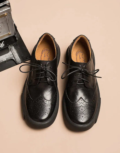 Leather Brogue Style Oxford Shoes