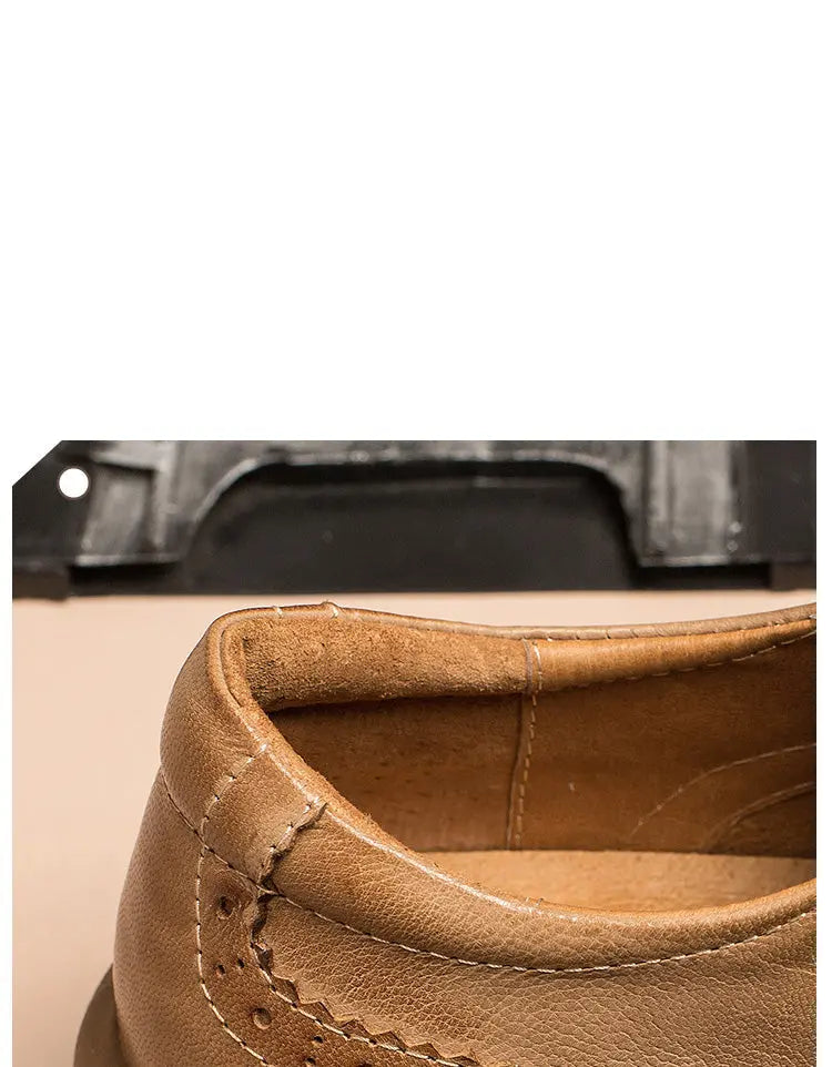 Leather Brogue Style Oxford Shoes