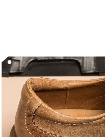 Leather Brogue Style Oxford Shoes
