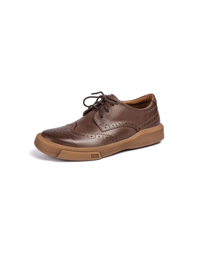 Leather Brogue Style Oxford Shoes