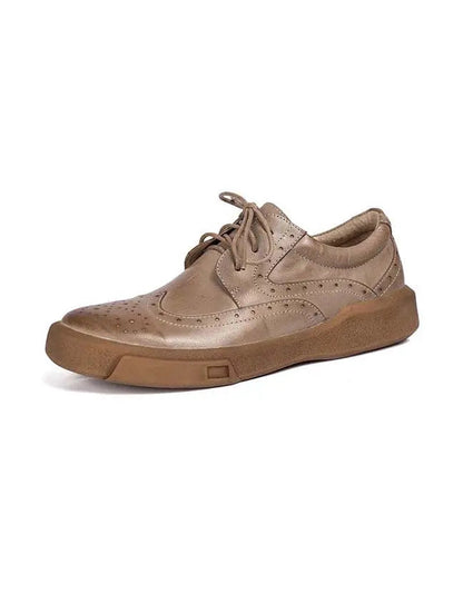 Leather Brogue Style Oxford Shoes