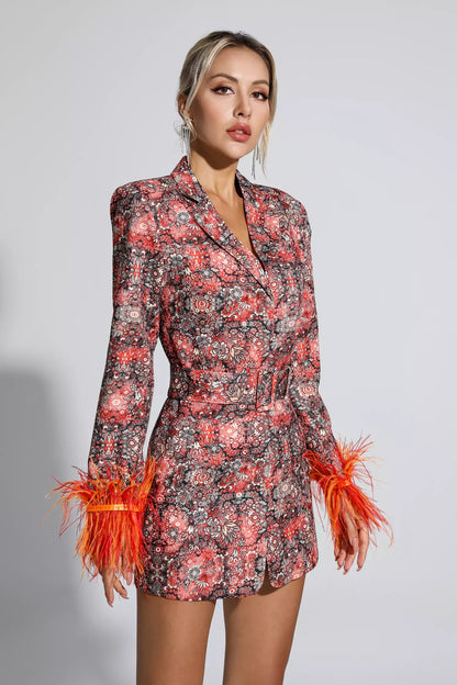 Remington Feather Mini Dress