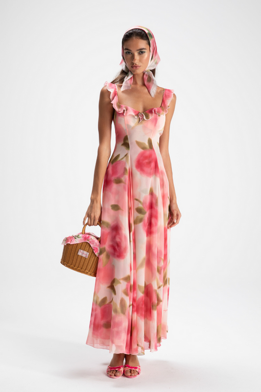 Renée Ruffle Maxi Dress