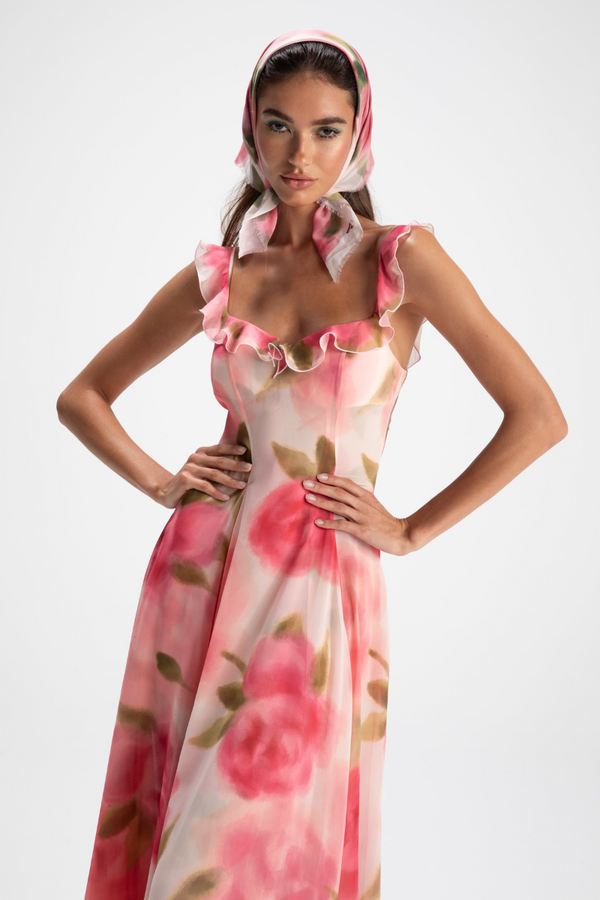 Renée Ruffle Maxi Dress
