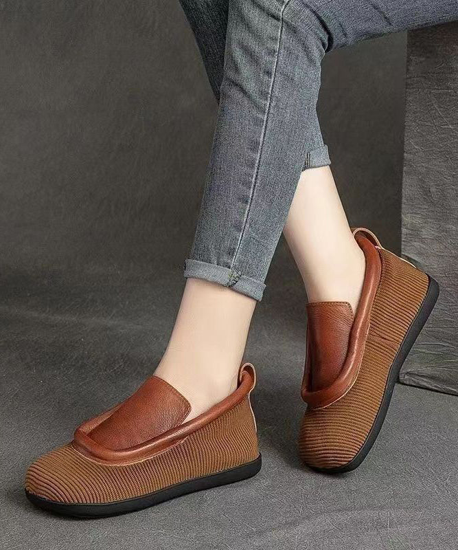 Retro Versatile and Comfortable Cowhide Flat Shoes Cz1017