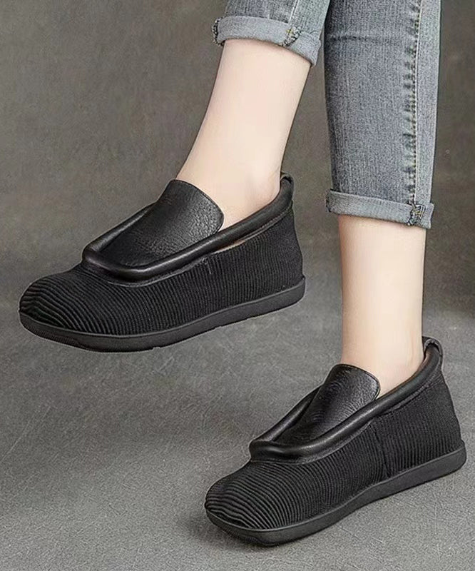 Retro Versatile and Comfortable Cowhide Flat Shoes Cz1017