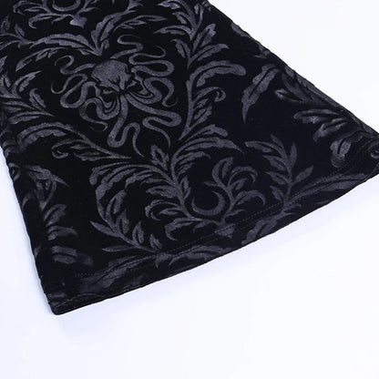 Gothic Retro Print High Waist Flared Harajuku Aesthetic Punk Pants