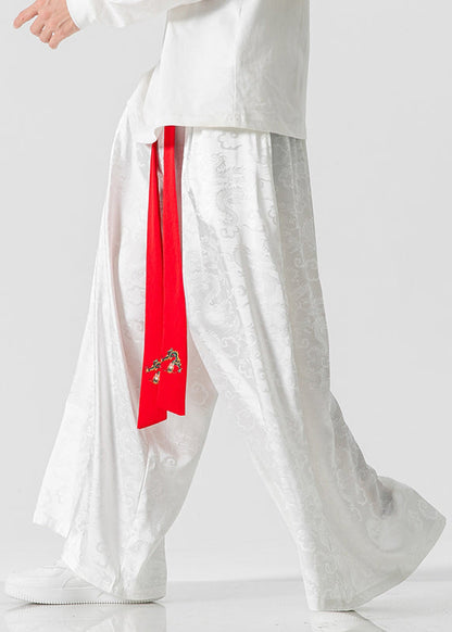 Retro Style Loose Royal Blue Wide Leg Skirt Pants for Summer Sa063