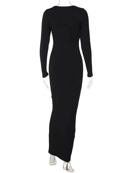 Ribbed Square Neck Fall Evening Mit Midi Dresses