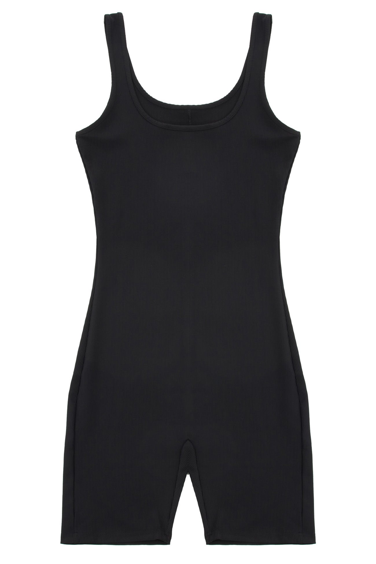 Ribbed Sleeveless Short Romper