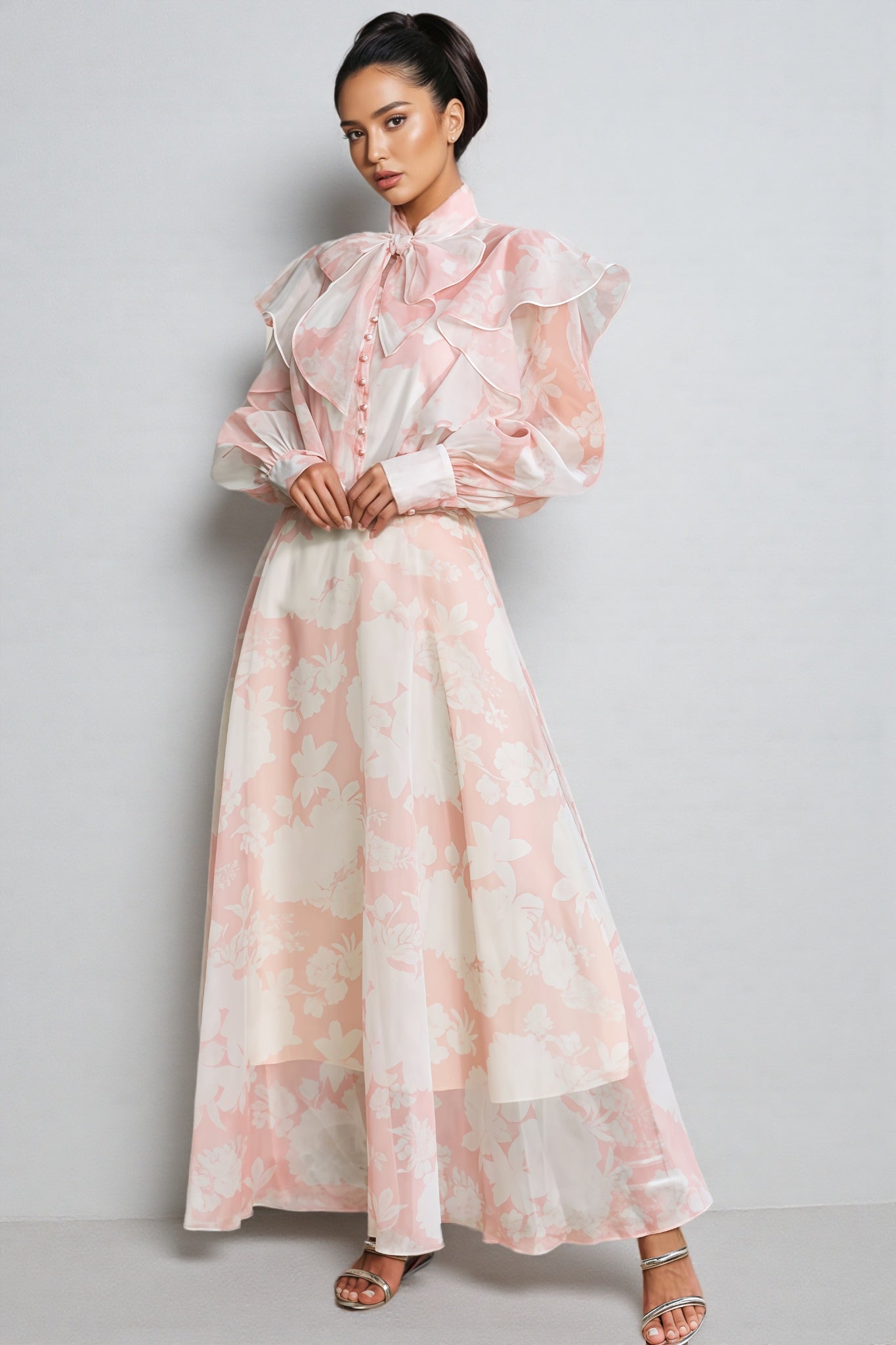 Caldris Printed Maxi Dress Set