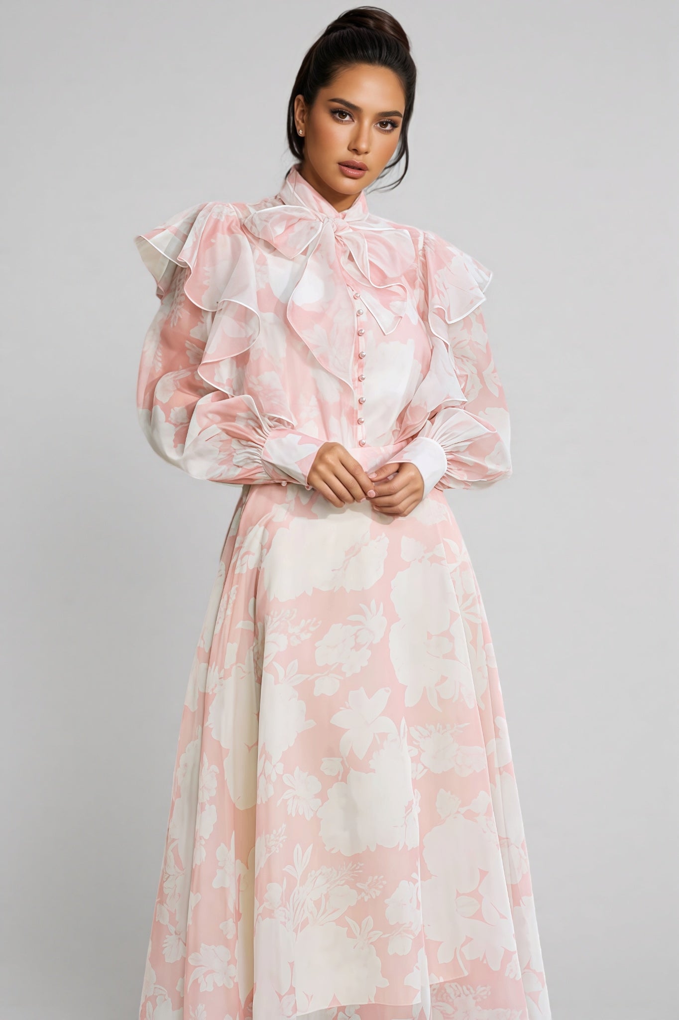 Caldris Printed Maxi Dress Set