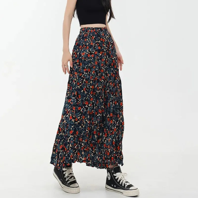 Dressbetty - Korean Print Long Skirt