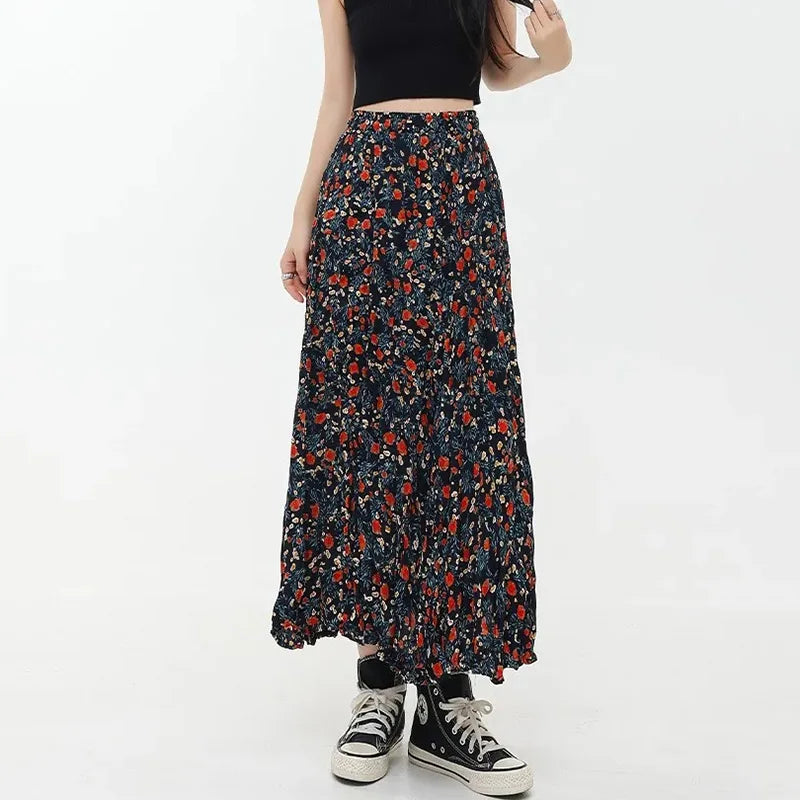 Dressbetty - Korean Print Long Skirt