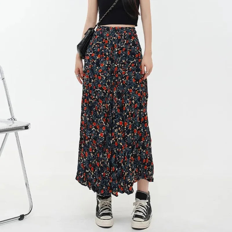 Dressbetty - Korean Print Long Skirt