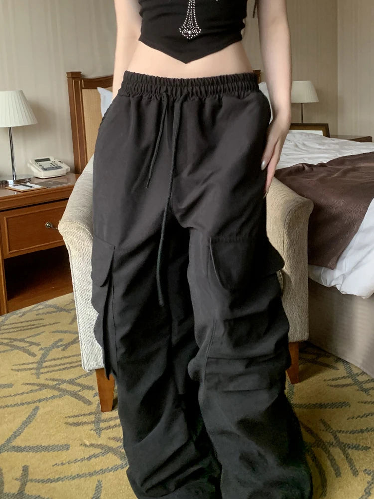 Baggy Low Waist Y2k Rockmore Parachute Sweatpants