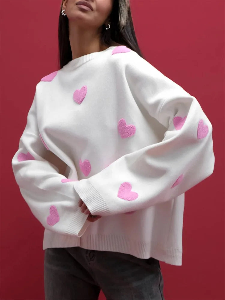 Knitwear Sweater Pullover Female Autumn Loose Patchwork Long Sleeve Knit Contrast Pullover