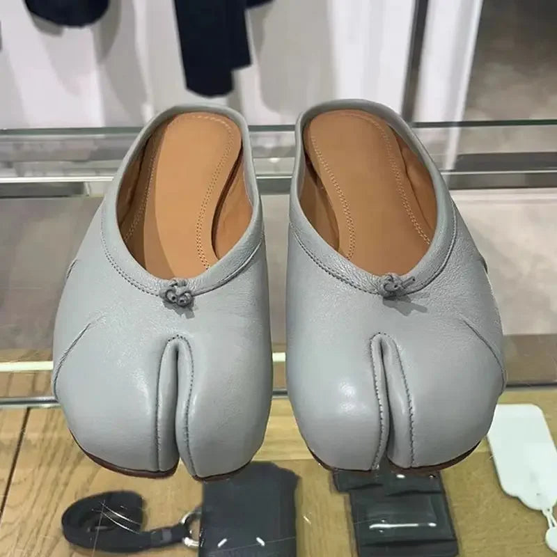 Brand Spring Summer New Ballet Flats Shoes for Split Toe Lazy Loafers Shoes Flats Mules Dress Shoes