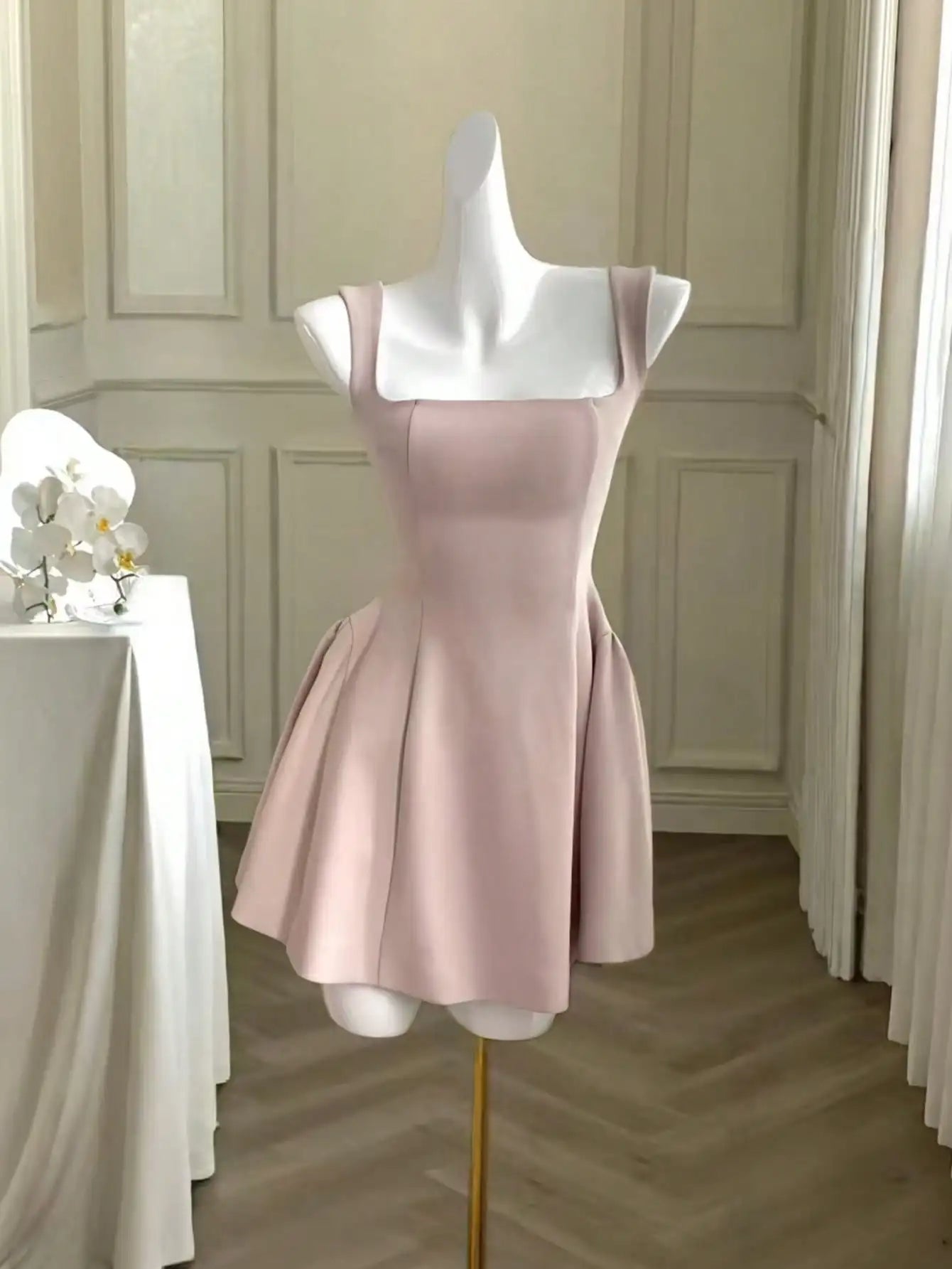 Aline Mini Dresses New Korean Summer Plain Corset Princess Tutu Dress Wedding Party Evening Robe