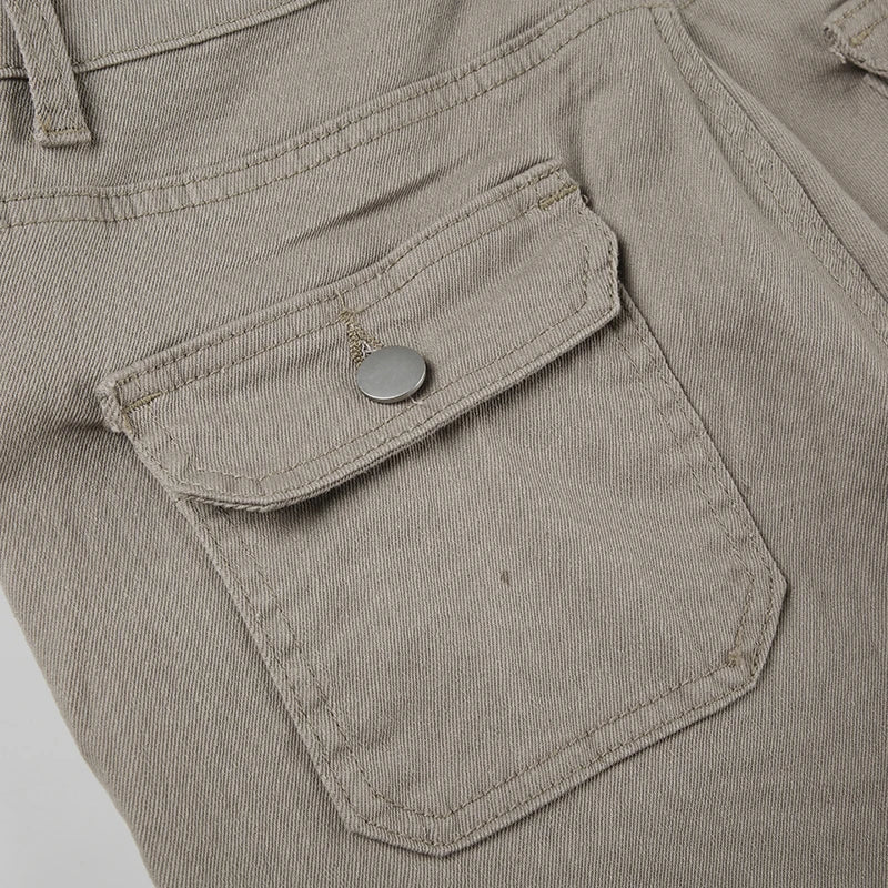 Slim Fit Simple Flared Pants High Causal England Style All-match Basic Jeans Classical Clothing