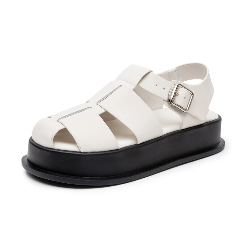 Summer Sandals New Roman Sandals Closed Toe Leisure Thick Soled Woven Shoes Sandals