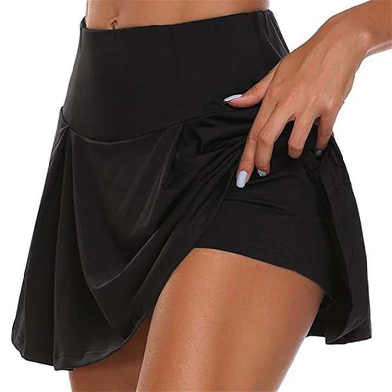 Summer Sprints Tennis Dance Fitness Short Skirts Quick Drying Female Lining High Waist Mini Skirts Shorts Df4987