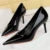 Shoes Patent Leather Pumps High Heels Pointed Lady Party Shoes Stilettos Heels Wedding Shoes