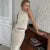 Sweater Two Pieces Set Sleeveless Knitted Turtleneck Vest High Waist Skirt Female Slim Dress Sets New