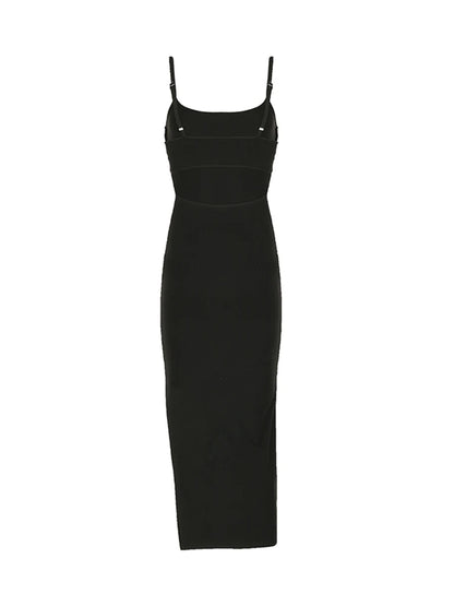 Backless Split Adjustable Straps Long Dresses Rave Summer Vacation Clothing