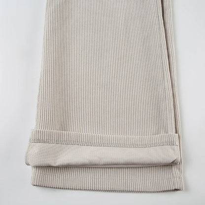 Causal All-match Basic Corduroy Pants Gentle Loose Wide Leg Pants Simple High Autumn New