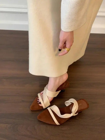 Shoes Open Toe Female Sandal Clogs Wedge Allmatch High Heels Peep Spring Pointed Platform Retr
